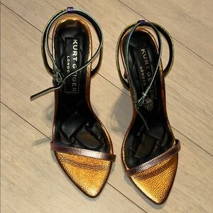 Kurt Geiger Metallic Gold and Black Heels